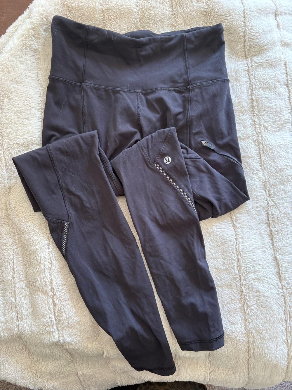 lululemon athletica Black High-Rise Leggings with Side Zip Pocket